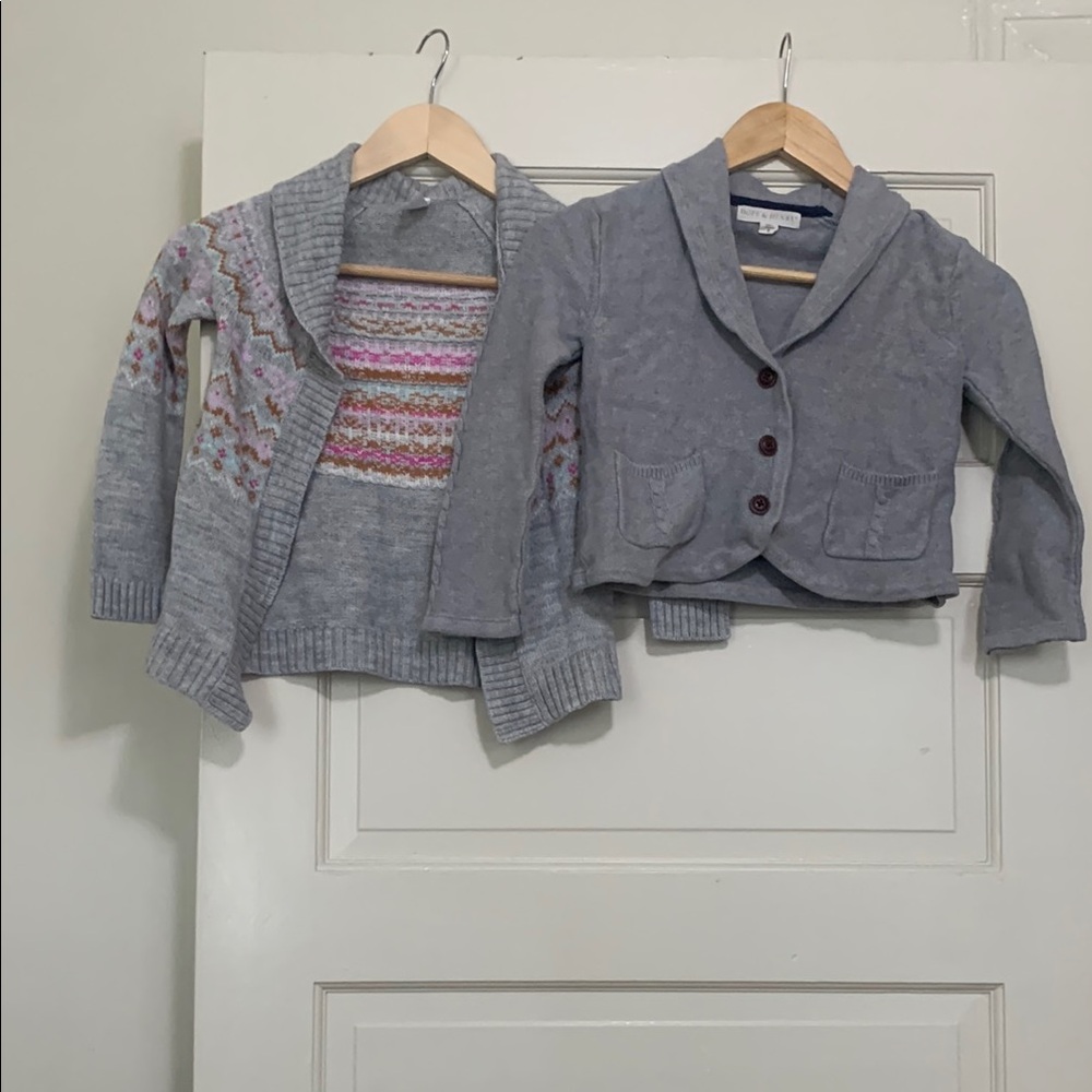 Gray Embroidered Sweater Top